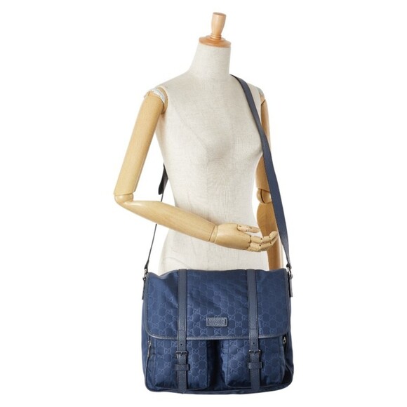 GUCCI Navy Leather Shoulder Bag - Picture 14 of 14